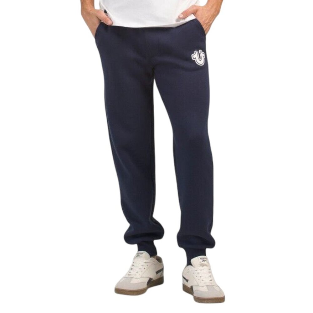True Religion 2 PC Sweatsuit Men's Fleece Tracksuit Outfit Gift Set Navy Blue - Picture 6 of 16